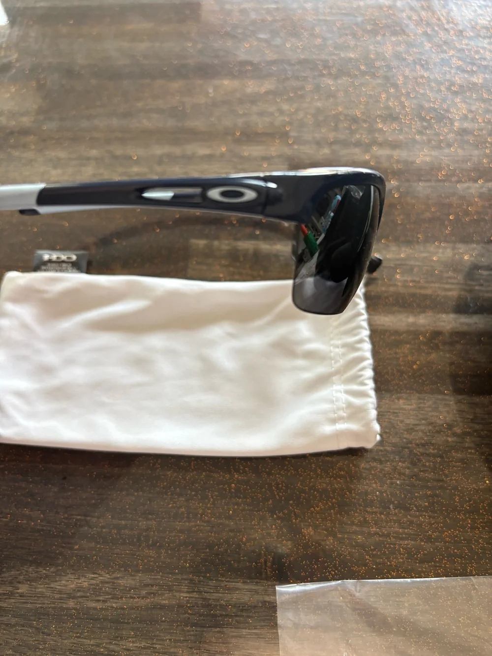 Bundled Oakley RPM Sporty Blue Wrap Sunglasses with Gray Lenses